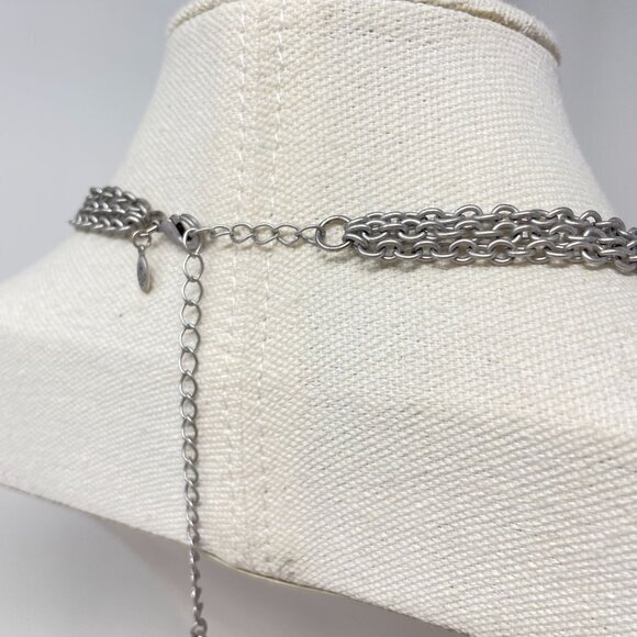 Premier Designs Swanky Necklace Faceted Glass Multistrand Statement Y2K - Picture 7 of 13